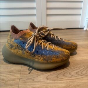 Yeezy Multicolor Sneakers - Yellow, Blue, Brown